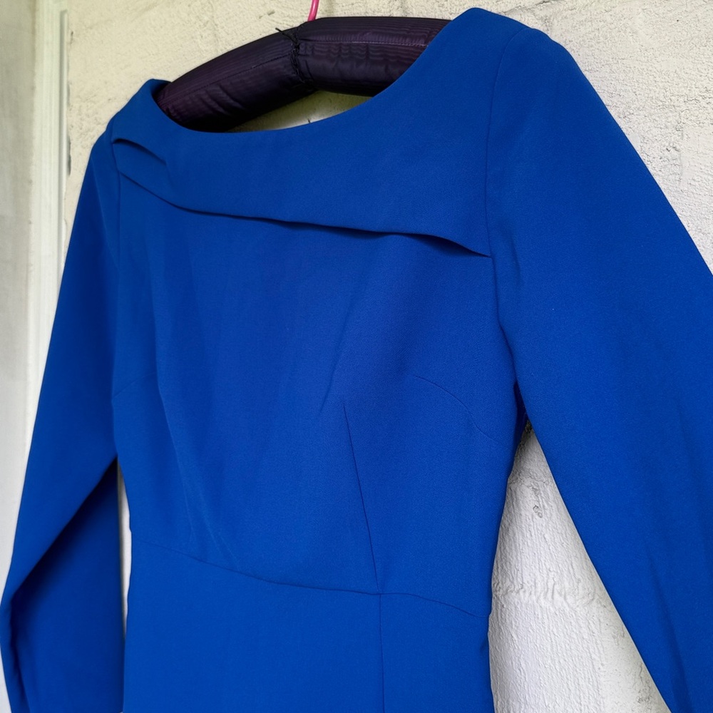 NWT Sachin & Babi Patrizia Blue Asymmetrical Crepe Dress Size 10 - Picture 7 of 15
